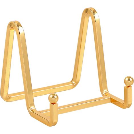 Staffelei – Präsentationsständer – Halter Für Dekorative Teller Und Bilderrahmen – Für Den Privaten Und Gewerblichen Gebrauch – Gold – 7,6 X 8 X 3,1 Cm