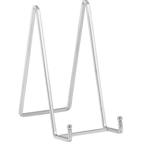 Staffelei – Tellerständer – Metall-präsentationsständer – Für Bilderrahmen, Bücher, Speisekarten, Postkarten, Kunstwerke, Wohnaccessoires, Silber, 20,5 Cm