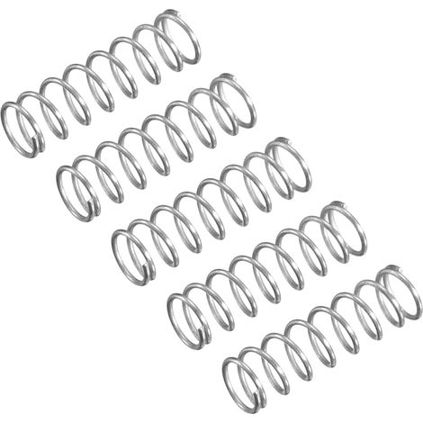 - Druckfeder - Edelstahl 304 - Geschlossene Enden Für Gleichmäßige Kraft - Mechanische Reparaturen Und Projekte - Silber - 3 Mm X 10 Mm
