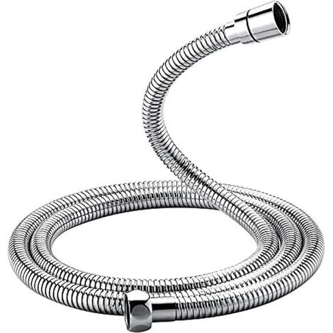Duschschlauch – Verdreh- Und Knickfest – Verchromter Edelstahl Für Badezimmer – Silber – 180 Cm