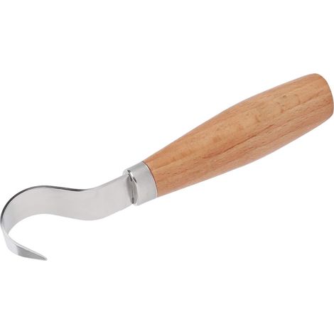 Hakenmesser – Holzschnitzwerkzeug – Für Rechtshänder – Für Löffel Und Schalen – Für Anfänger Und Profis – Stahl – 20 Cm