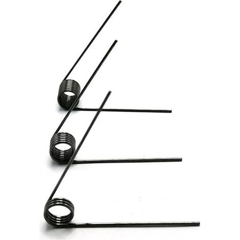 10 - Torsionsfeder - 65mn Stahl - 1,2 Mm Drahtdurchmesser - 60° Winkel - Für Industrielle Mechanismen - Silber - 10 Mm