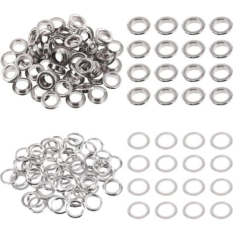 100er-packung – Metallösen – Stahlscheiben – Zur Reparatur Von Leinen- Und Ledervorhängen – Diy-dekoration – Silber – 10 Mm