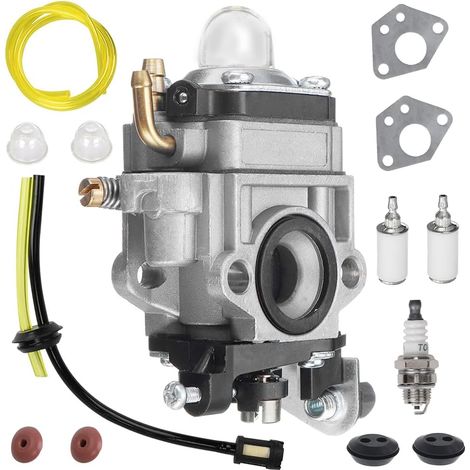 Vergaser-reparatursatz – 2-takt-freischneider – Ersatz Für 40 Cm³ Und 52 Cm³ – Mit Filter, Zündkerze Und Schlauch – Für Gartenarbeit Und Heimwerkerprojekte – Schwarz – 85 X 31 X 15 Mm