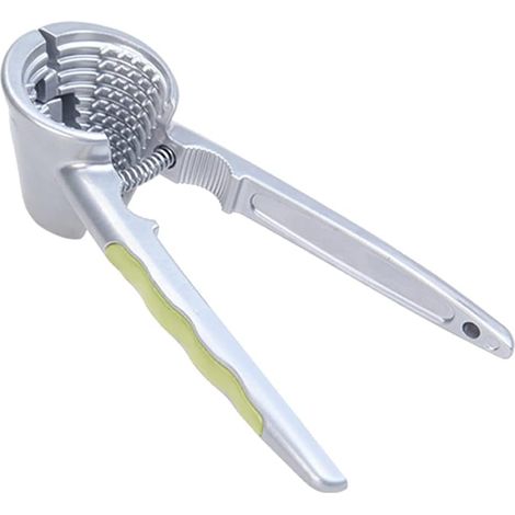 - Nussknacker - Rutschfeste Aluminiumlegierung Für Kastanien Und Schalentiere - Für Küche Und Tisch - Silber Und Grün - 12 X 5 Cm