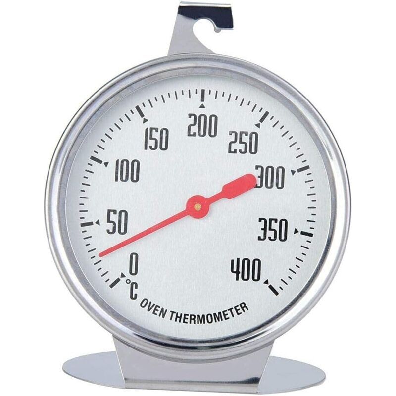 Ofenthermometer Aus Edelstahl, Backofenthermometer Bis 400 Grad, Silberfarben