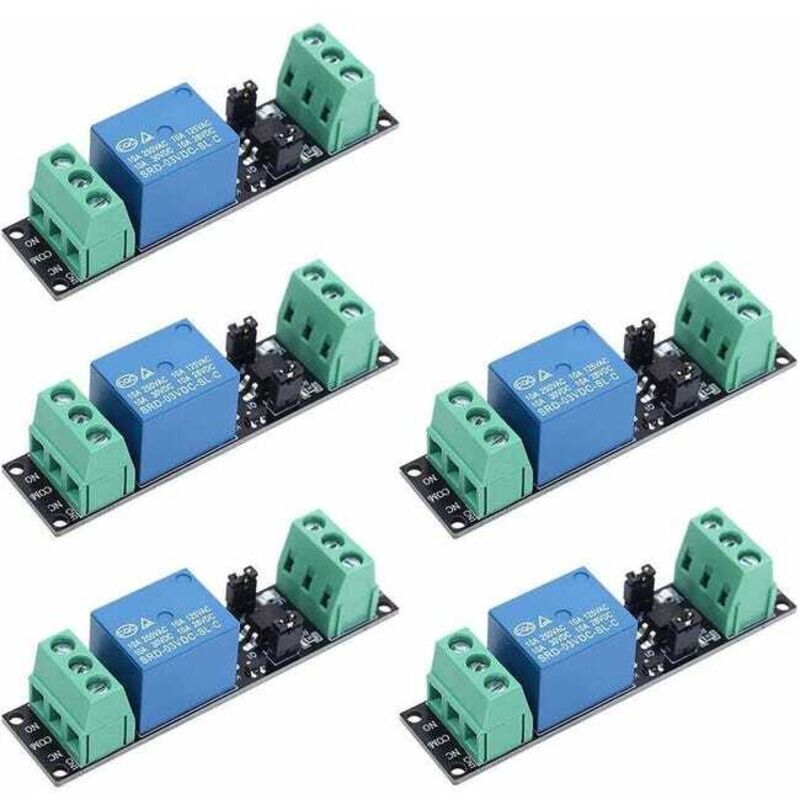 Einkanaliges Relais-schaltmodul Mit Optokoppler-triggerung Für Esp8266-entwicklungsboards, 3 V (5er-packung)