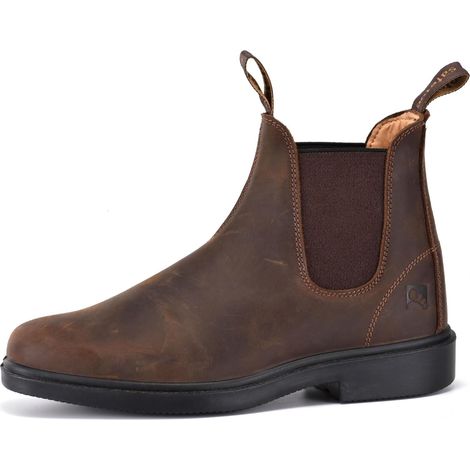 M-8316 Herren-chelsea-boots – Vollnarbenleder Crazy Horse, Abriebfestes Lammfellfutter, Memory-schaum-einlegesohlen Mit Schutz