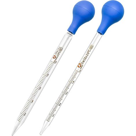 Glaspipetten, Graduierte Glaspipetten Mit Reinigungsbürste, Für Apotheke, Parfümerie, Labor, Krankenhaus, Chemie
