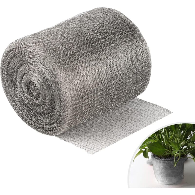 Doppellagiges Edelstahlgewebe, Füllt Löcher Und Risse, Schutzbarriere Für Gartenpflanzen, 12,7 Cm X 15 M