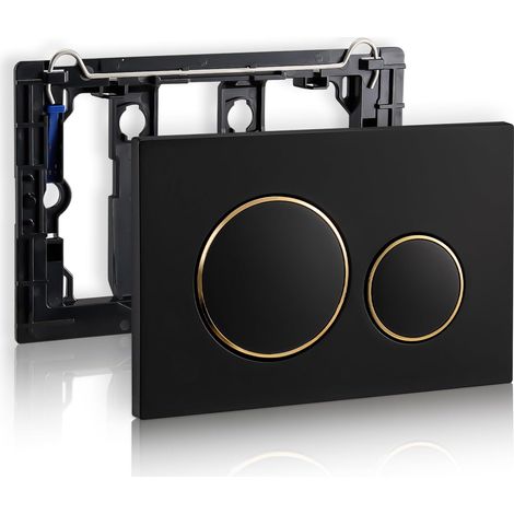 Geberit Sigma20 Betätigungsplatte Für Zweimengenspülung: Schwarz, Gold (115.882.km.1-or)