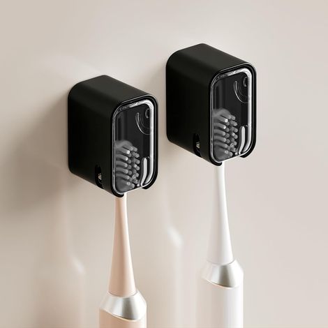 2er-set Zahnbürstenhalter, Selbstklebende Wandhalterung, Wasserdichter Abs-organizer, Für Badezimmer Und Reisen