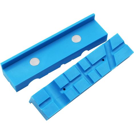 Csparcv 2 Stück, Schutzleiste Für Schraubstockbacken, Schraubstockbackenschutz, Magnetische Anti-rutsch-beschichtung Für Schraubstockbacken, Schutzabdeckung Für Schraubstockbacken, Magnetischer Schrau