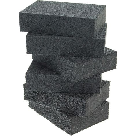 Set Mit 6 Schleifschwämmen, Körnung 40-120, Schaumstoffbasis, Nass- Und Trockenschleifen, Holz Und Metall