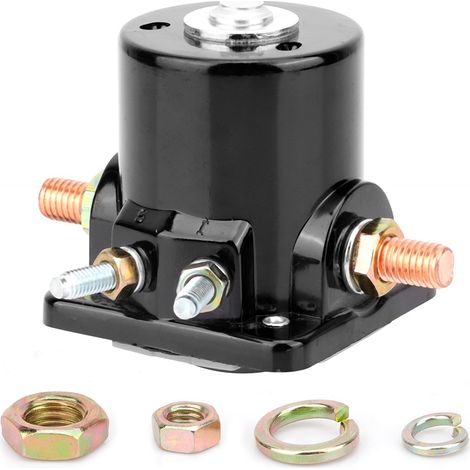 Kimiss Anlasser-magnetschalter Relais Schützschalter Motorteile Startschalter 383622 395419 582708 Für Marine-außenbordmotor (schwarz).