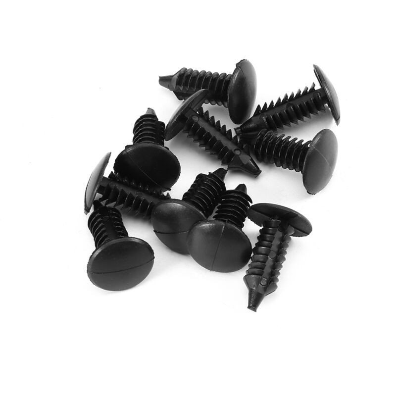 Universal 100x Nylon-nietbefestigungsclips Für Stoßstangen Und Türverkleidungen, Schwarz