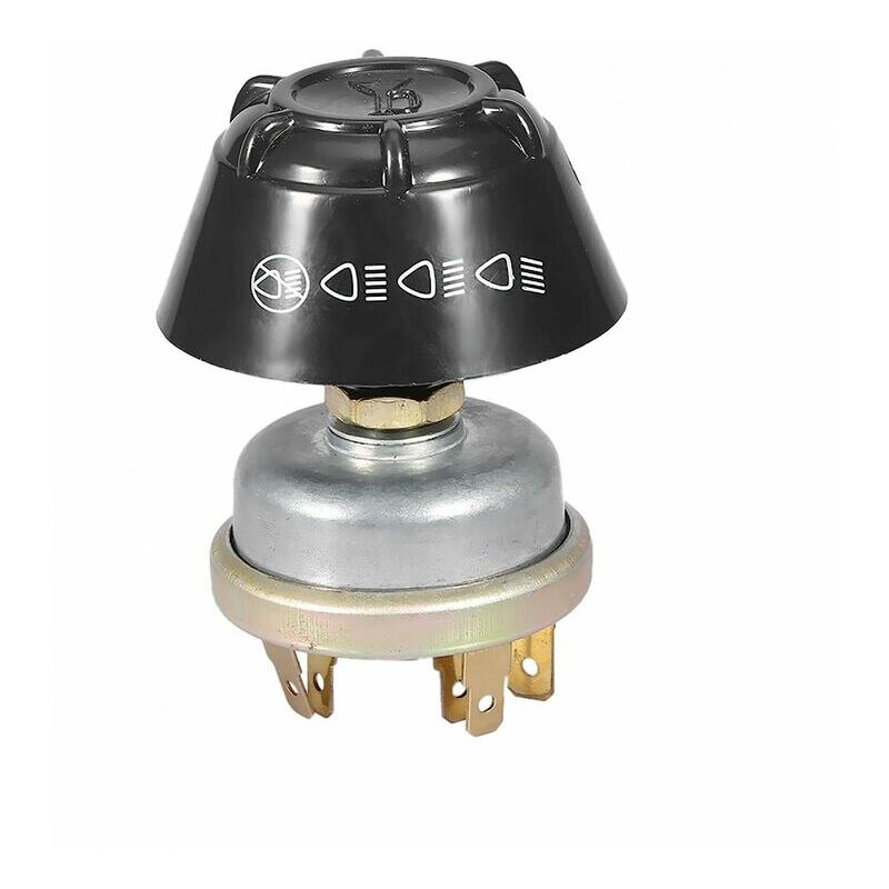 Traktorschalter, Wasserdichter 12v-metall-druckknopfschalter Für Licht/hupe, Passend Für Massey Ferguson Traktoren (silber + Schwarz).