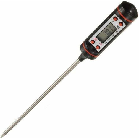 Küchenthermometer, Digitales Fleischthermometer Aus Edelstahl, Lange Sonde, Präzises Lcd-display