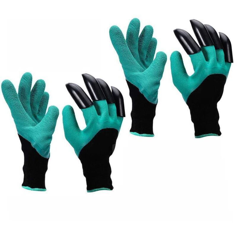 2 Paar Dornenfreie Gartenhandschuhe Für Das Pflanzen Von Kakteen, Rosen Und Baumschularbeiten Mit Verstärkten Krallen