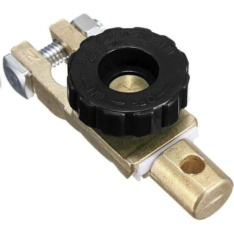 Ulisem 12v/24v Batterieklemmen-trennschalter Für Autos, Trennschalter Und Isolatoren Mit Knopf (schwarz) Für Autos, Lkws Und Boote. Top-pfosten