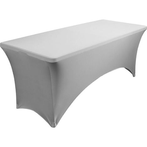 Atmungsaktive Und Waschbare Elastische Tischdecke Für Wohnzimmer, Partys Oder Zuhause, Silbergrau, 183 Cm (183 X 76 X 76 Cm)