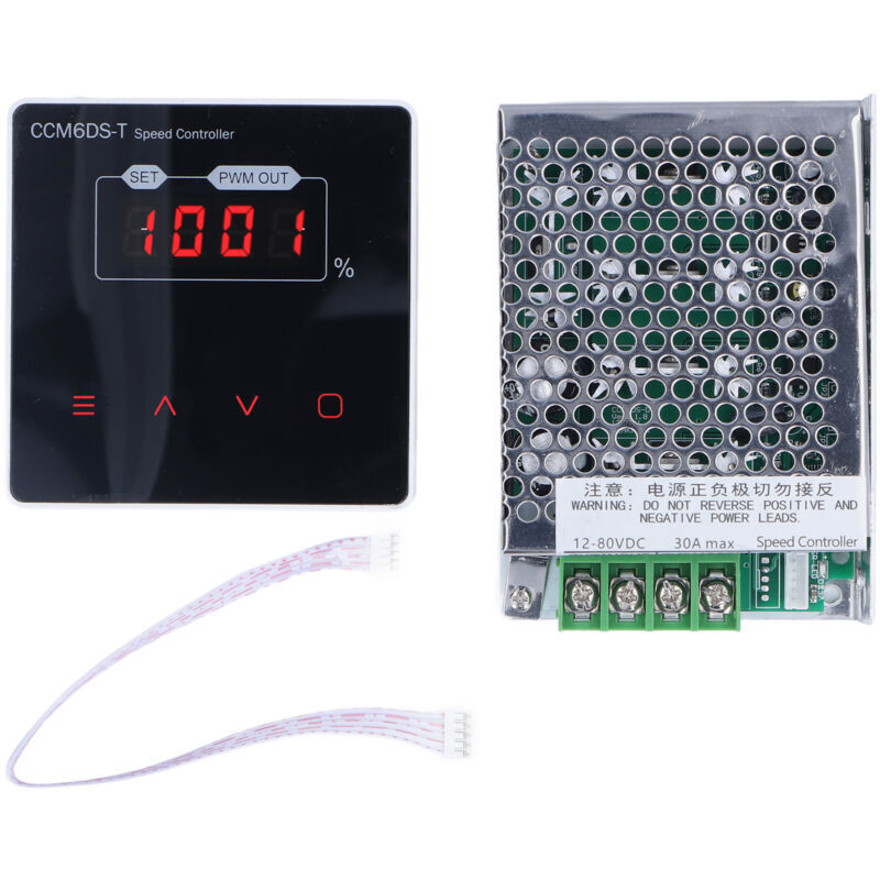 Digitaler Motordrehzahlregler 12v-80v 30a Mit Digitalanzeige Und Schalter Aus Aluminiumlegierung