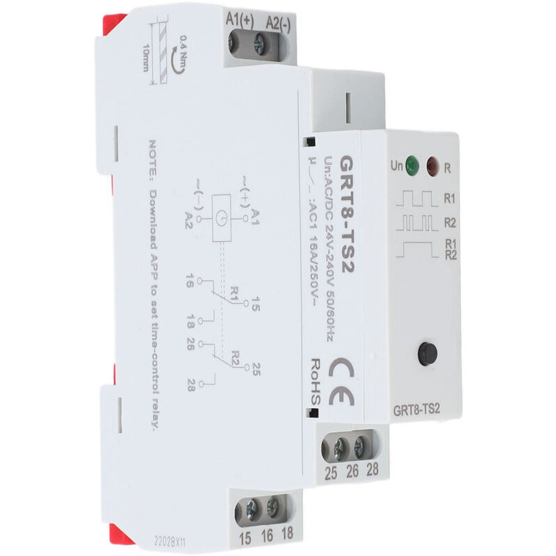 Zeitverzögerungsrelais Mit Flammhemmendem Abs-gehäuse Und Led-anzeige Für 24-240v Ac/dc-stromkreise
