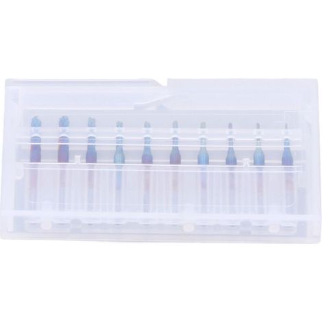 10 X 1/8"-schaft-pcb-fräser – Cnc-fräser, Blau Beschichtete Rotationsfräser, Durchmesser 0,8–3,175 Mm – 10er-pack