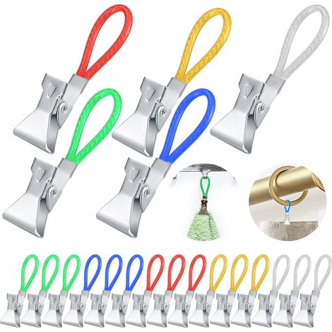 Csparcv 20 Stück Geschirrtuchclips, Geschirrtuchhaken, Geschirrtuch-aufbewahrungsclips Aus Metall Für Küche Und Bad, Mehrfarbige Geschirrtuchclips, Multifunktionale Hänge-geschirrtuchclips Für Küche U