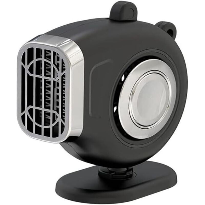 Mini-auto-heiz-/entfrosterlüfter Mit Zigarettenanzünderstecker, Drehbarem Sockel Und Verkleidungsbefestigungsclip, 12 V, 150 W.