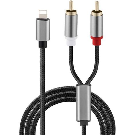 Rca-audio-aux-kabel, Lightning-auf-2-rca-stecker-adapter, 1 M, Kompatibel Mit Iphone 14, 13 Pro Max, 13 Mini, 12, 12 Pro Max, 12 Mini, 11 Pro Max, Xs, X, 8, 7, 6 Plus