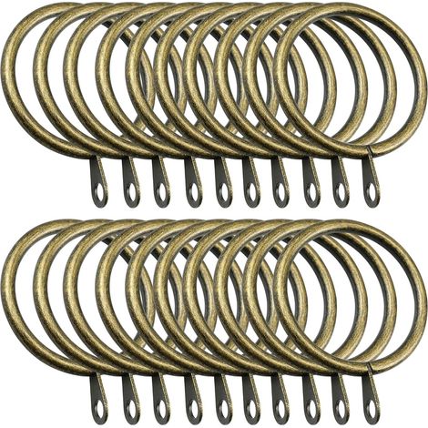 Csparcv 20 Stück 38 Mm Metall-vorhangringe Mit Ösen, Geeignet Für Gardinen Und Duschvorhänge