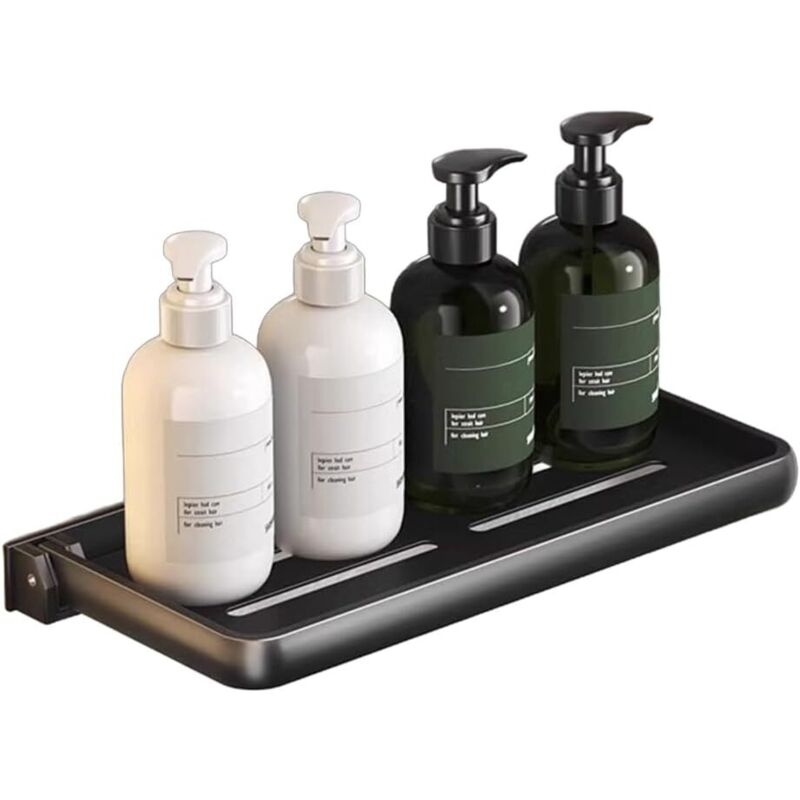 Klappbares Wandregal Für Badezimmer, Geeignet Für Bad, Küche, Wohnmobil, Anthrazitgrau, 50 Cm