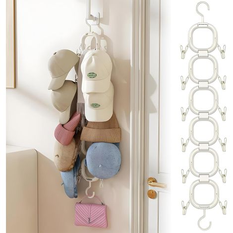 Kappenhalter, 360° Drehbarer Wand-kappenständer Für Baseballkappen, Strickmützen, Schals, Krawatten Und Taschen