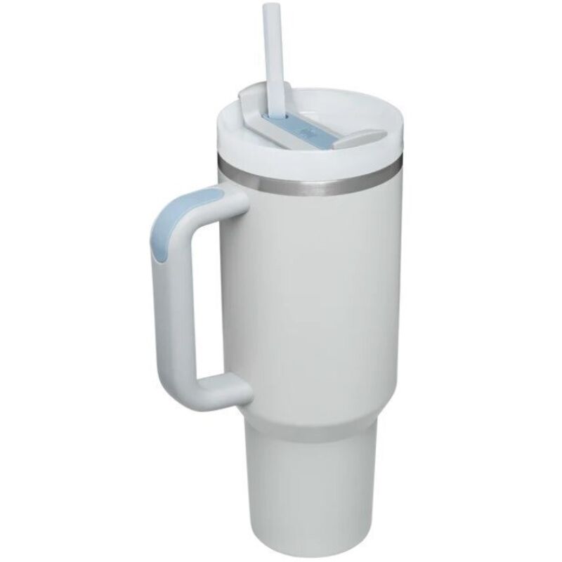 40-oz-edelstahl-isolierbecher – Reisebecher Mit Griff, Strohhalm Und Deckel
