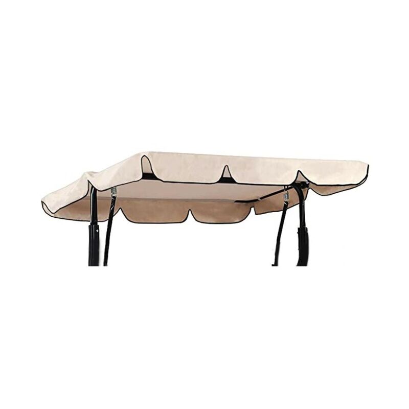 Wasserdichtes Ersatzdach Für Gartenschaukel, 210d, Sonnen- Und Uv-schutz Für Schaukelstuhl (beige, 164 × 114 × 15 Cm) – Dreisitzer