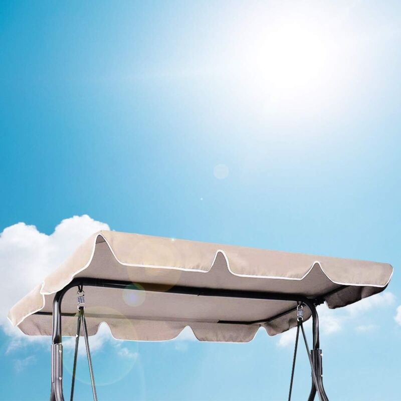 Sonnenschutz Für Hängesessel, Universeller Ersatzbezug Aus Segeltuch, Wasserdicht Und Uv-beständig, Maße (191 X 132 Cm, Beige).