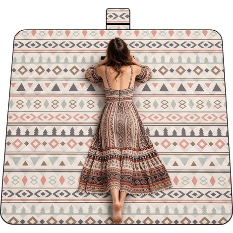 Wasserdichte Picknickdecke – Große, Faltbare, Wasserdichte Und Sandabweisende Matte 200 X 200 Cm – 3-lagige Rasendecke – Für Camping, Reisen, Sommerpicknicks Und Garten