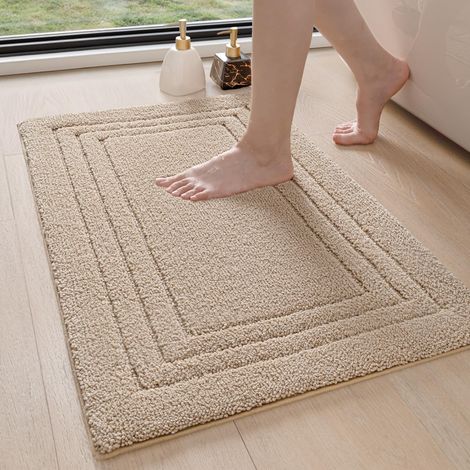 Badematte, Weiche Mikrofaser, Schnell Absorbierend, Rutschfeste Tpr-rückseite, Für Badezimmer
