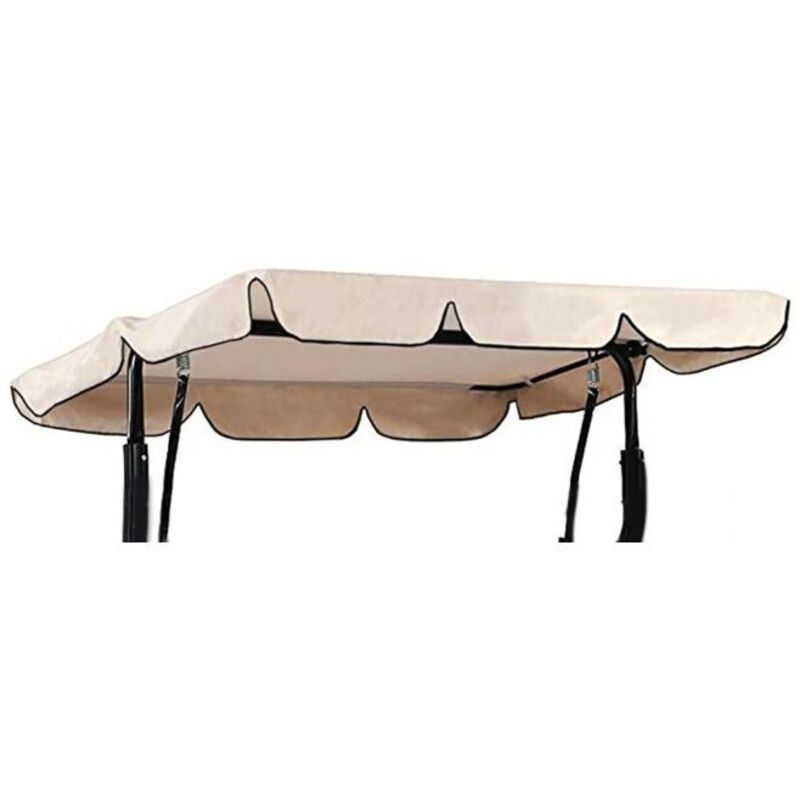 Wasserdichtes Ersatzdach Für Gartenschaukel, 210d, Uv-schutz, Für Schaukelstuhl (beige, 195 × 125 × 15 Cm) – Dreisitzer