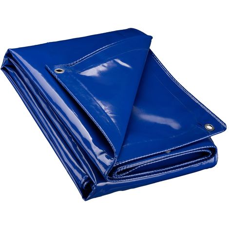 Plane 2x3m 650g/m² Polyester Pvc Edelstahlösen Blau Lkw-schutz