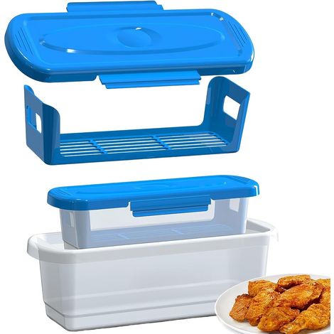 Schalenförmiger Panierstreuer Zum Frittieren – Multifunktionales Küchengerät Mit 2-teiligem Einsatz – Streuer Für Frittiertes Hähnchen, Zwiebelringe, Gemüse, Hähnchenflügel Und Gerichte Wie Im Restaur