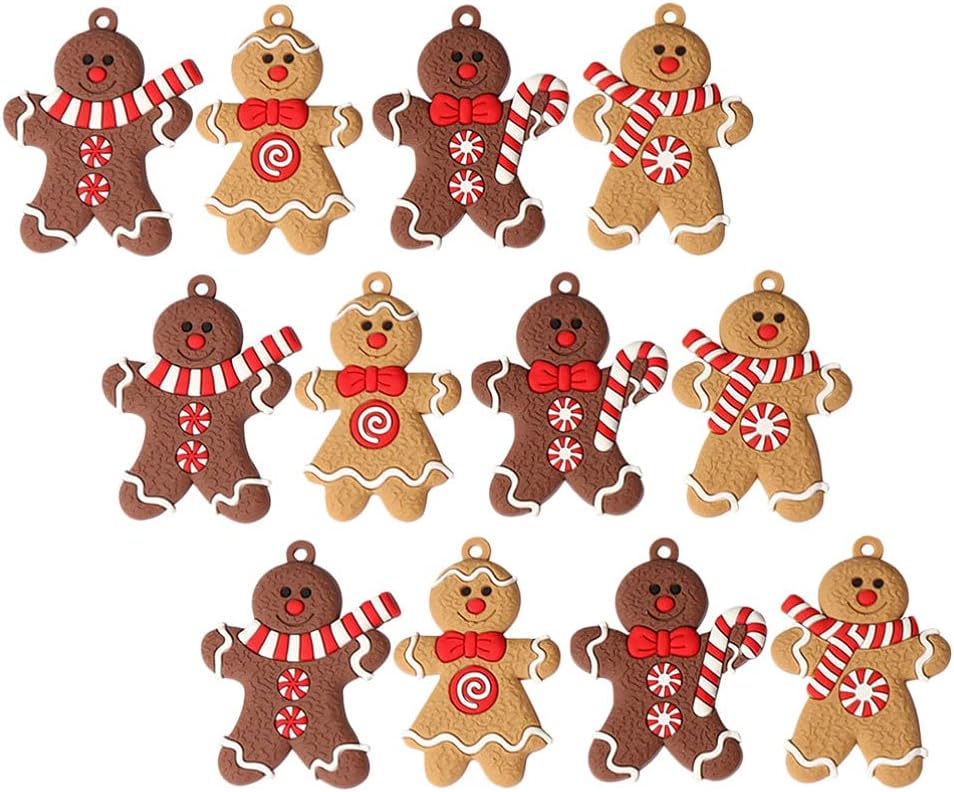 Lebkuchenmann-weihnachtsbaumschmuck, Perfekt Zum Basteln Und Für Weihnachtsdekorationen, 12er-set