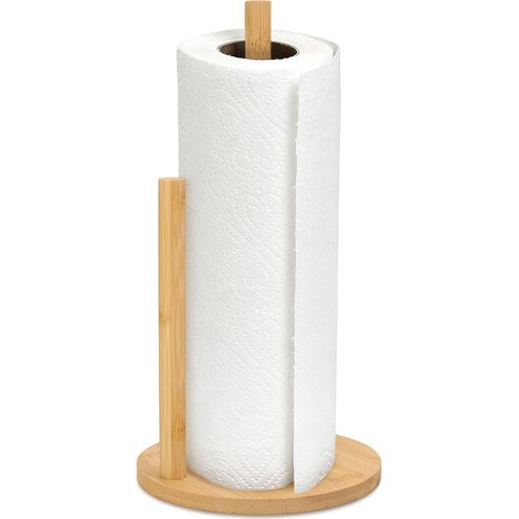 Papierhandtuchhalter – Naturholz Mit Anti-roll-arm Für Küche, Bad, Büro – Naturholzfarbe – 14,5 X 28 Cm