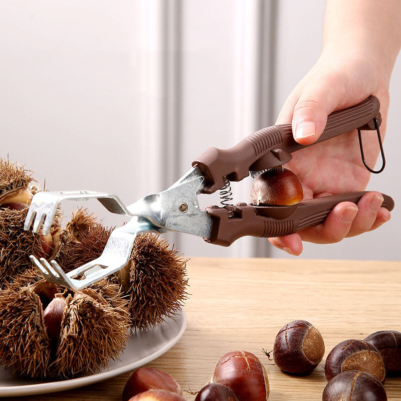 Robuster Kastanienknacker Für Müheloses Knacken Von Nüssen, Ergonomische, Rutschfeste Und Komfortable Griffe, Vielseitiges Küchenutensil Für Hotels Und Restaurants, 19 Cm, Einzeln Verpackt