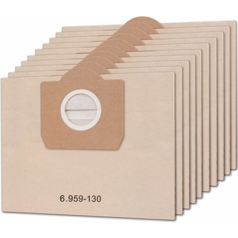 Csparcv 10er-pack Staubsaugerbeutel Für Kärcher 6.959-130.0 Wd3 Wd3p Mv3 A2204 A2254 A2604 Ersatz-papierfilterbeutel Für Nass- Und Trockensauger, Staubbeutel Für Kärcher Staubsauger