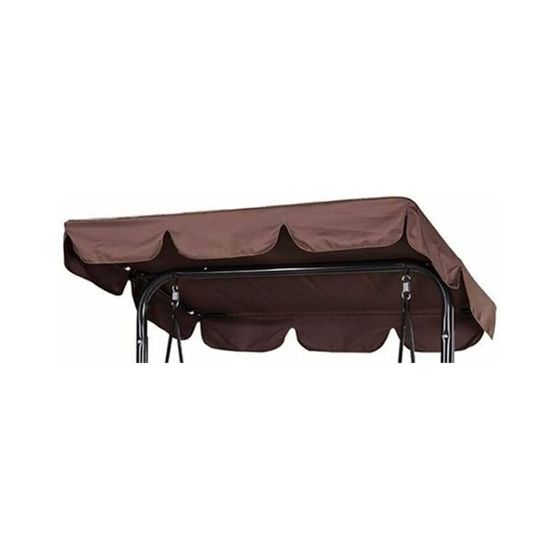Wasserdichtes Ersatzdach Für Gartenschaukel, 210d, Sonnen- Und Uv-schutz Für Schaukelstühle (kaffee, 164×114×15 Cm) – Dreisitzer