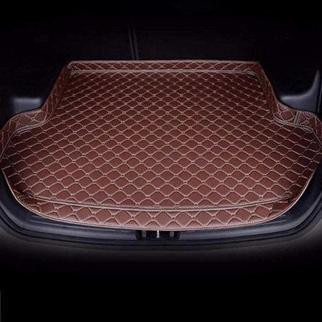 Leder-kofferraummatte Für Bmw 3er (2012–2019) [f31] [touring], Rutschfeste Und Wasserdichte Leder-schutzmatte, Farbe: Kaffeebraun