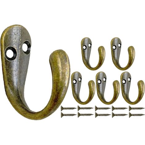 Haken, Vintage-messing, Robustes Metall, Für Kleidung, Badezimmer