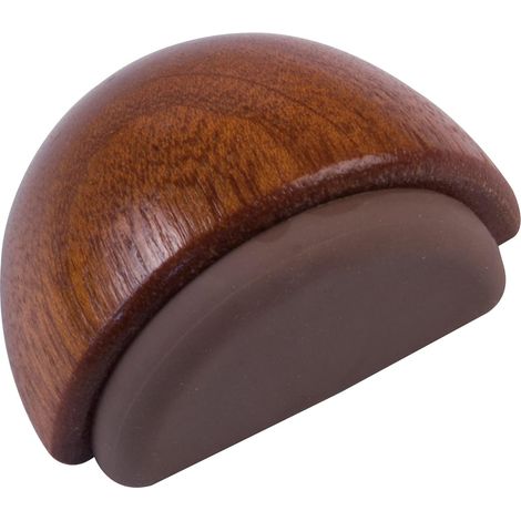 - Bodenstopper - Klebekeil - Sapele-holzoptik Und Gummi - Wand- Und Möbelschutz Für Flure Und Zimmer - Dunkelbraun - 4,5 X 2,5 Cm